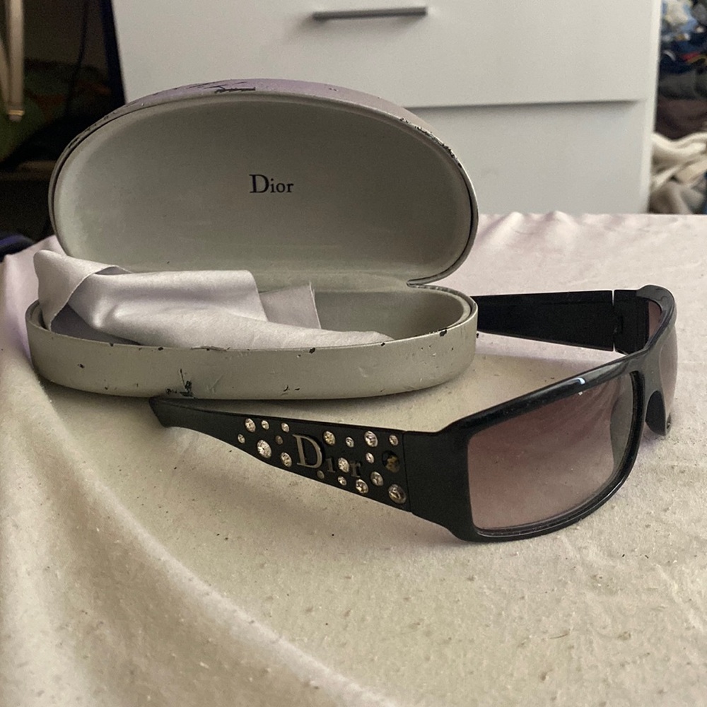 Vintage Christian Dior Diamond studded Sunglasses